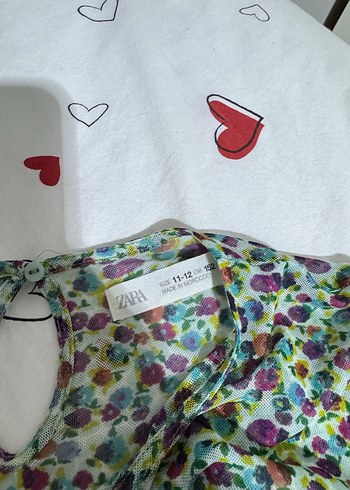 Renkli çiçek Desenli Uzun Kollu çocuk bluzu - Görsel 4