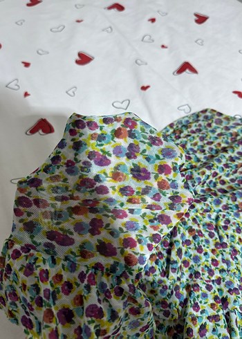 Renkli çiçek Desenli Uzun Kollu çocuk bluzu - Görsel 7