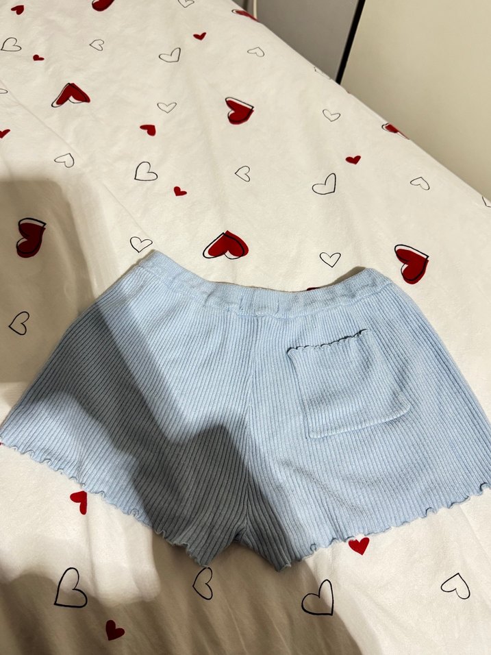 Mavi Pilili Mini Şort - Görsel 3