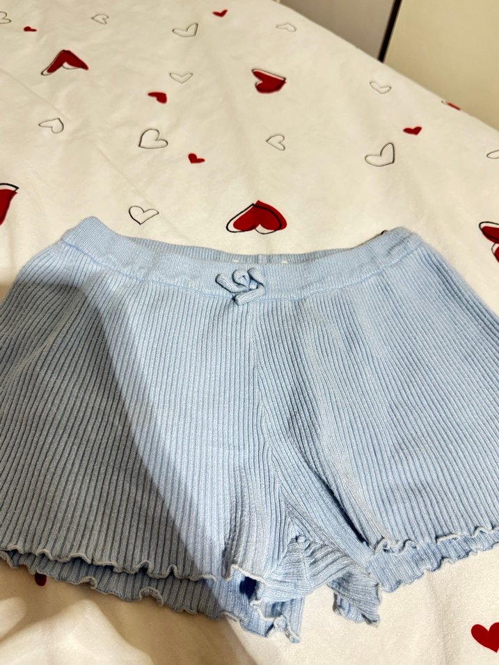 Mavi Pilili Mini Şort - Görsel 2