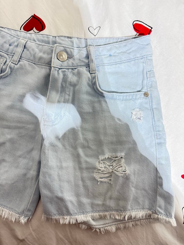 Açık Mavi Kot Şort - Görsel 3