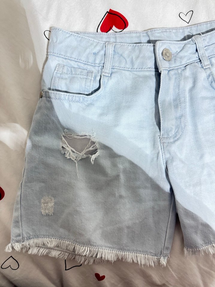 Açık Mavi Kot Şort - Görsel 2