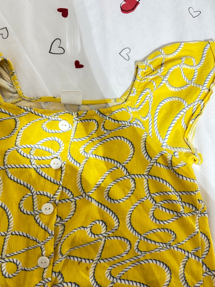 Sarı Nakışlı Kız Bluzu - Görsel 2