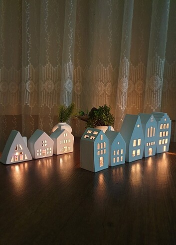 8 adet tealight mumluk ev 