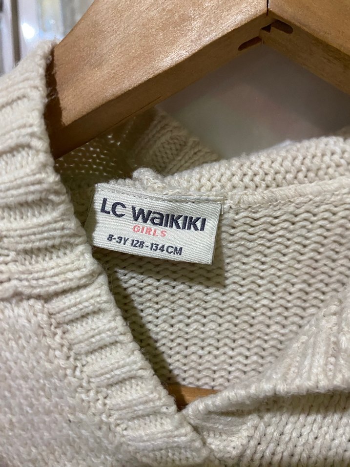 Nakışlı Bohem Kız Çocuk Triko Panço - Görsel 3