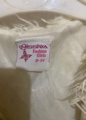 Kız Çocuk Beyaz Kürklü Bohem Yelek - Görsel 3