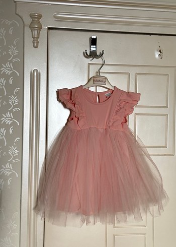 Pembe Kız Çocuk Fırfırlı Elbise - Görsel 2