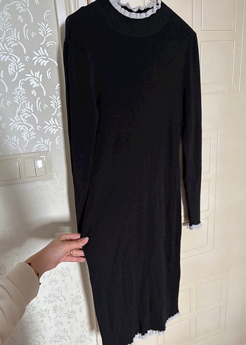Uzun Siyah  Kadın Elbise - Görsel 5