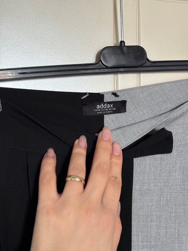 Gri Kemerli Midi Kadın Kumaş Pantolon - Görsel 3