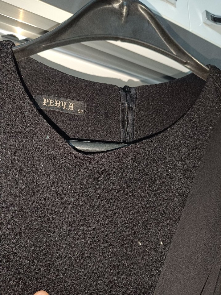 Siyah Uzun Kollu Dökümlü abiye - Görsel 4