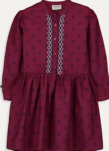 LCW 5-6 yaş bordo elbise.