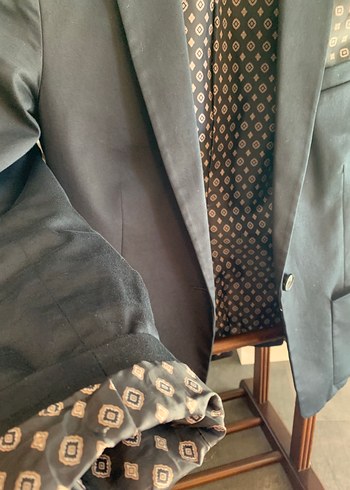 Mango Düğmeli Siyah Notch Yaka Tuxedo Ceket