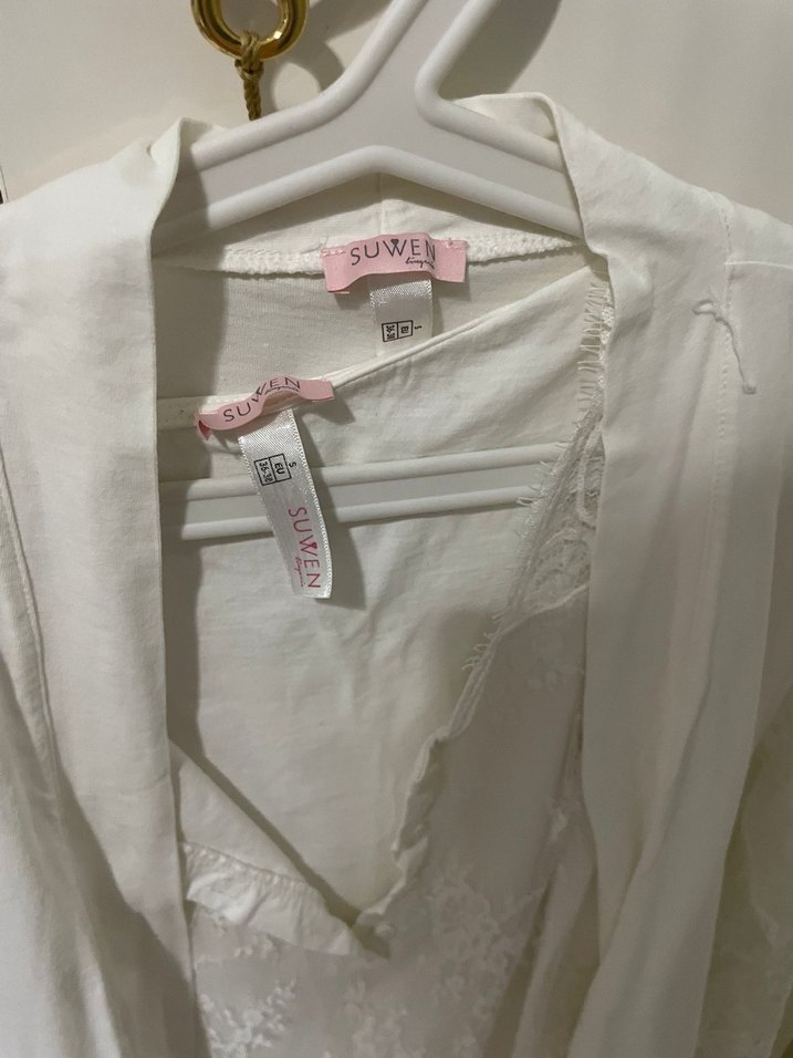 Nakışlı Beyaz Bohem Midi Elbise - Görsel 2