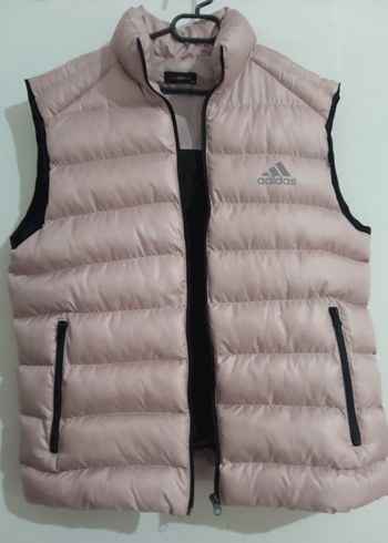 m Beden pembe Renk kadın Pembe Fermuarlı Mini Yelek