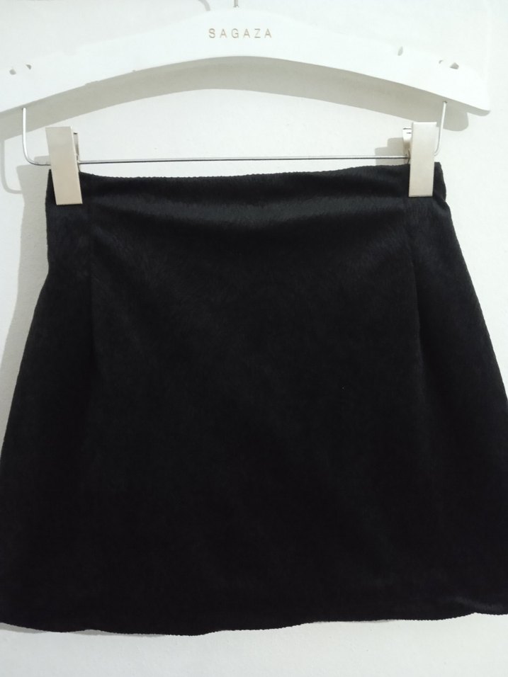 Düz Siyah Mini Etek - Görsel 2