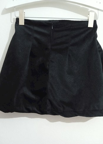 Siyah Süet Mini Etek - SAGAZA - Görsel 2