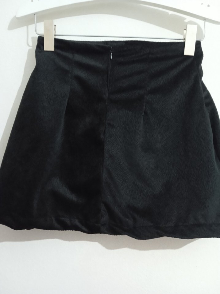 Siyah Süet Mini Etek - SAGAZA - Görsel 2