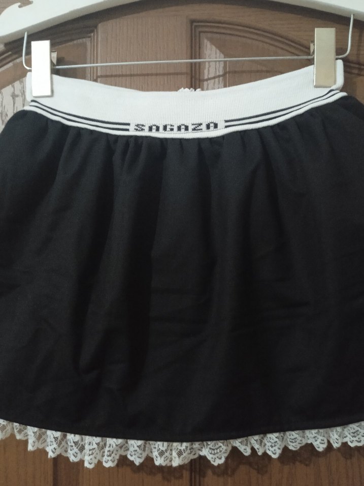 Dantel Detaylı Siyah  Etek - Görsel 2