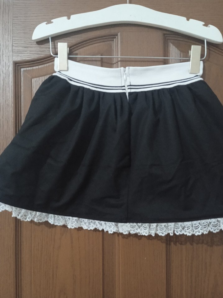 Dantel Detaylı Siyah  Etek - Görsel 3