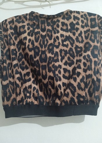 SAGAZA Kahverengi Leopar Desenli Mini Büstiyer - Görsel 2