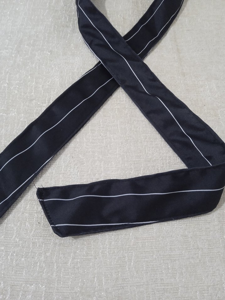 kadın Fular Gri İnce Çizgili fular - Görsel 3