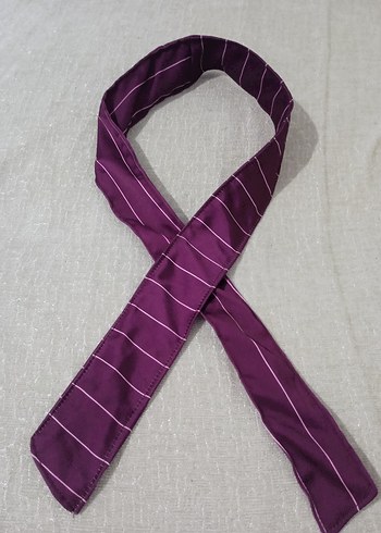 kadın Fular çizgili mor rengi - Görsel 3