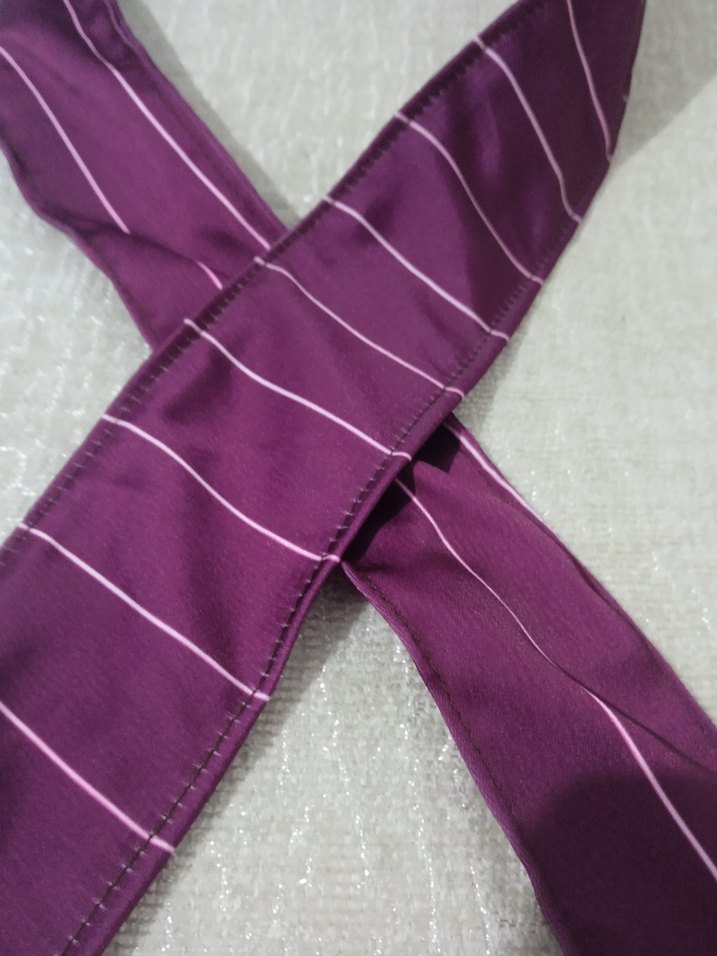 kadın Fular çizgili mor rengi - Görsel 2