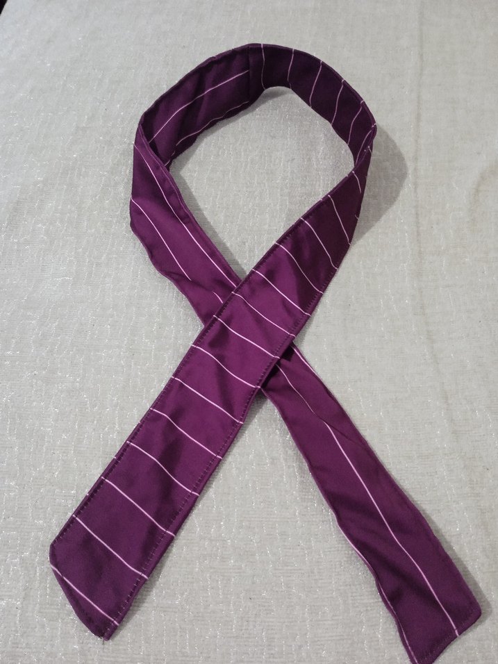 kadın Fular çizgili mor rengi - Görsel 3