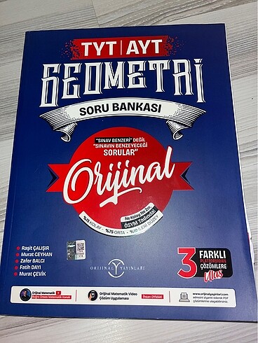 Orijinal yayınları tyt ayt geometri soru bankası