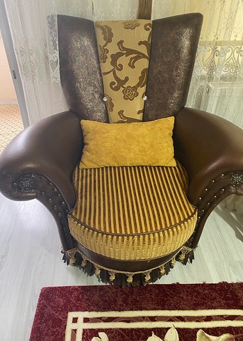 Kahverengi avangart Klasik Salon Koltuk Takımı - Görsel 6
