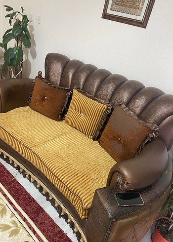 Kahverengi avangart Klasik Salon Koltuk Takımı - Görsel 5