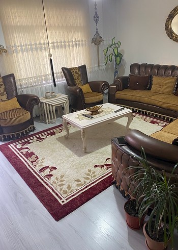 Kahverengi avangart Klasik Salon Koltuk Takımı - Görsel 2