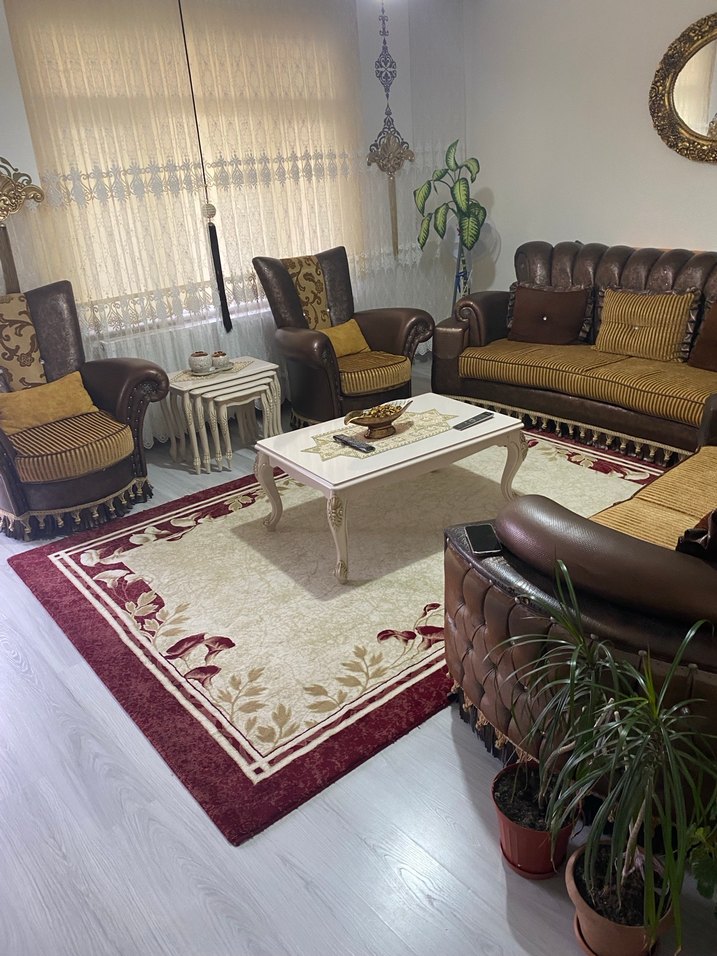 Kahverengi avangart Klasik Salon Koltuk Takımı - Görsel 2