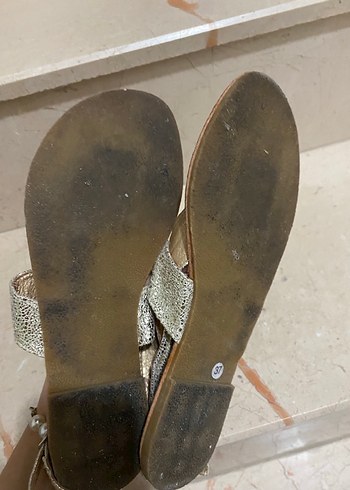 Gold kadın Sandalet - Görsel 2