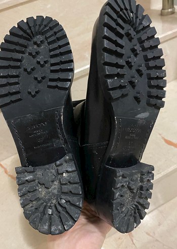 Siyah Deri Tokalı Biker Bot - Görsel 3