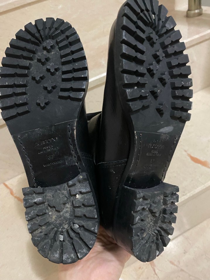 Siyah Deri Tokalı Biker Bot - Görsel 3