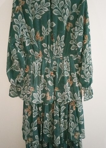 Bohem Çiçek Desenli Uzun Elbise - Görsel 4