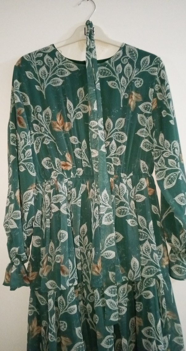 Bohem Çiçek Desenli Uzun Elbise - Görsel 3