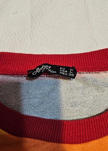 Renkli Baskılı Kadın Sweatshirt - Görsel 2