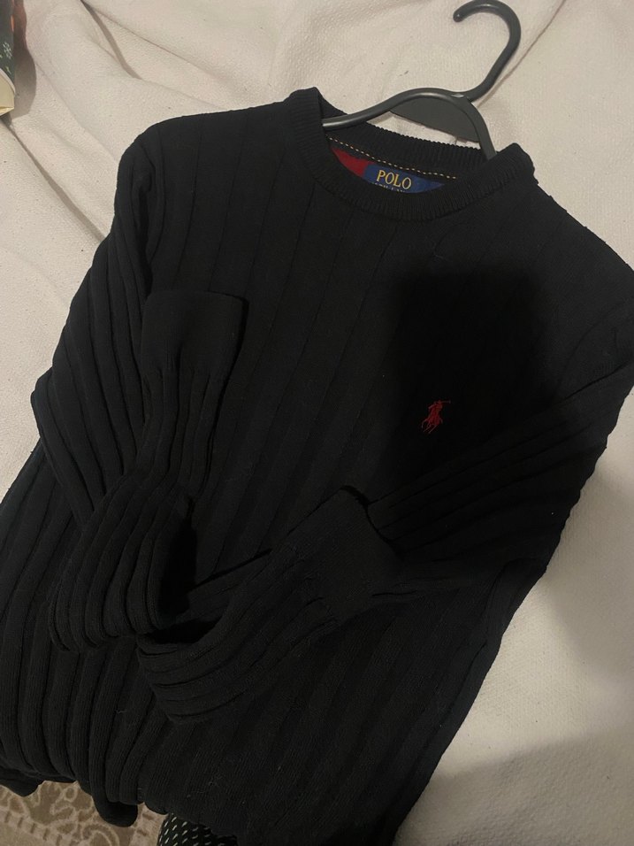 Polo Ralph Lauren Siyah unisex Triko Kazak - Görsel 4