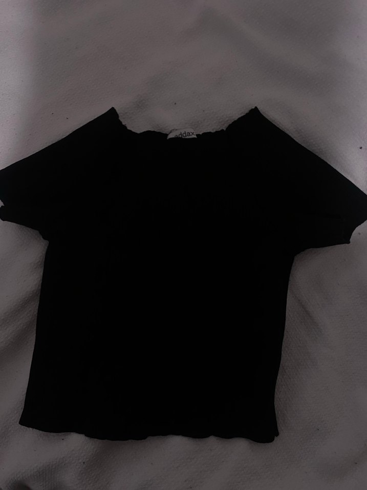 Kadın Siyah Kısa Kollu Triko Bluz - Görsel 3