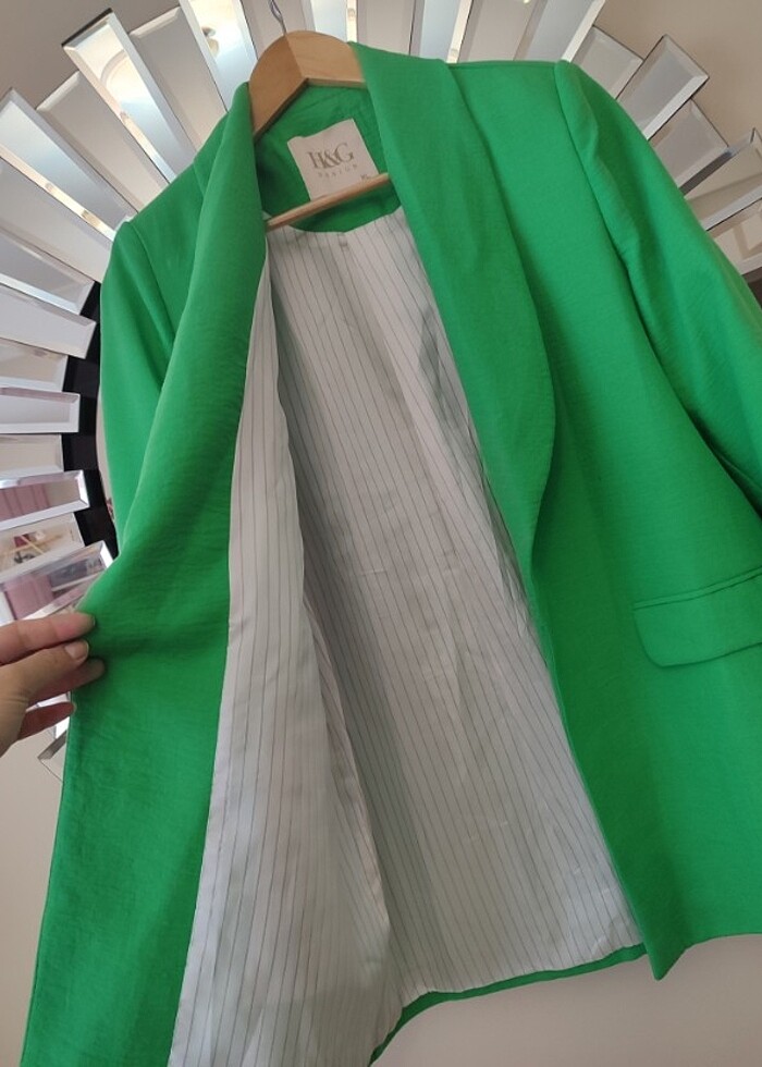 Blezer Ceket/Yeşil&Lacivert - Görsel 4