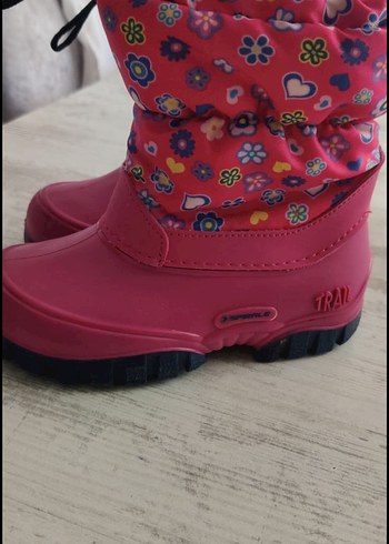 Çiçek Desenli Pembe Kız Çizmesi - Görsel 2