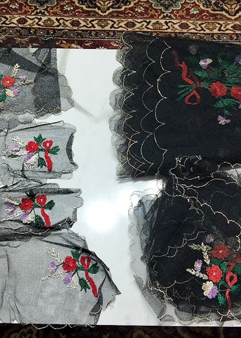 İŞLEMELİ SALON TAKIMI MASA ÖRTÜSÜ - Görsel 3