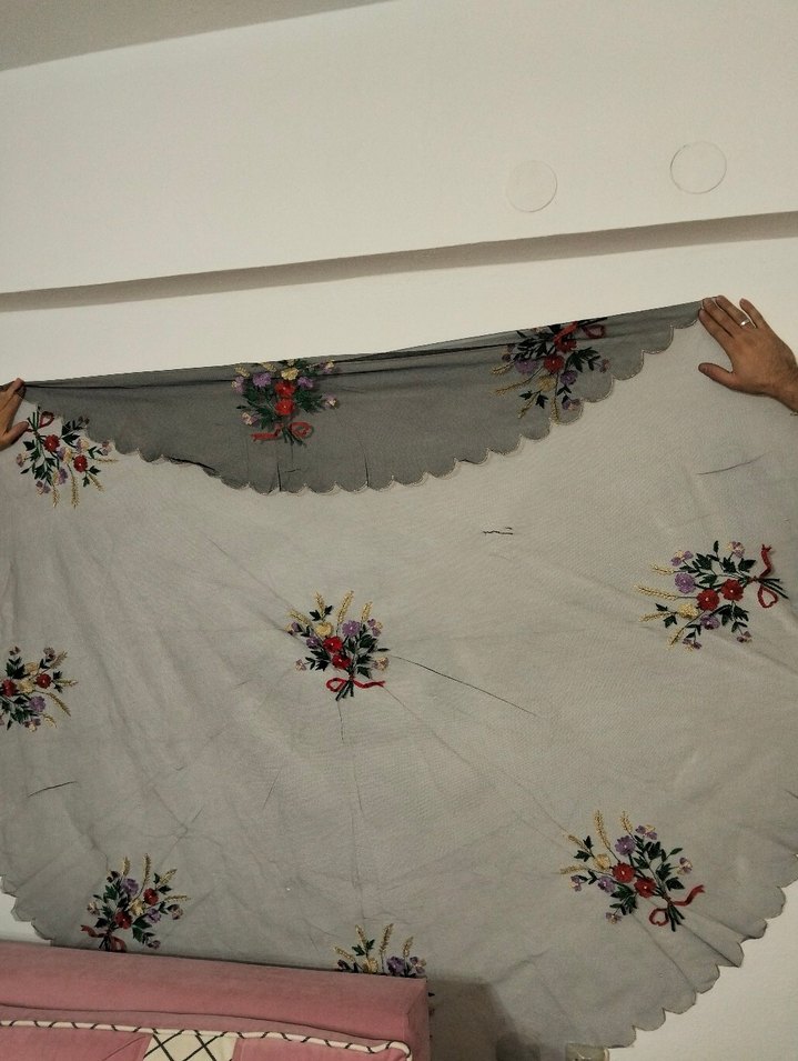 İŞLEMELİ SALON TAKIMI MASA ÖRTÜSÜ - Görsel 2