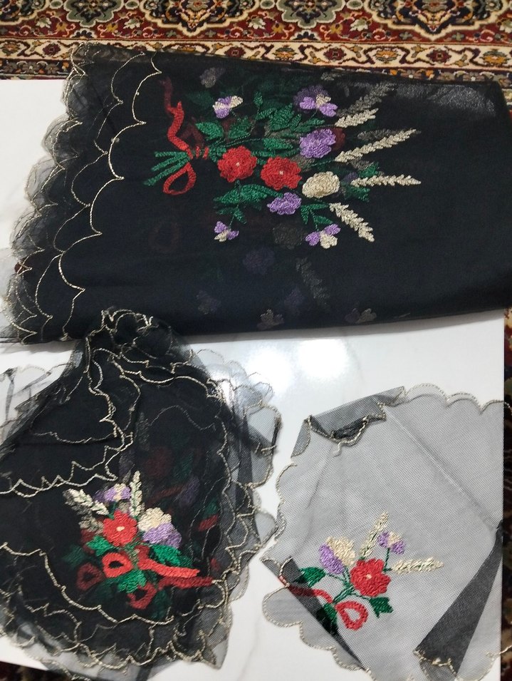 İŞLEMELİ SALON TAKIMI MASA ÖRTÜSÜ - Görsel 5