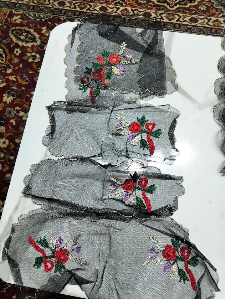 İŞLEMELİ SALON TAKIMI MASA ÖRTÜSÜ - Görsel 4