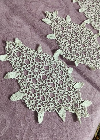 Bohem Tarzı El Yapımı Dantel Örtü Seti - Görsel 2