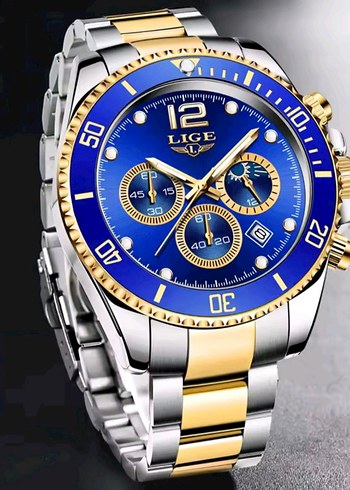 Casio LIGE Altın Mavi Modern Klasik Erkek Saat