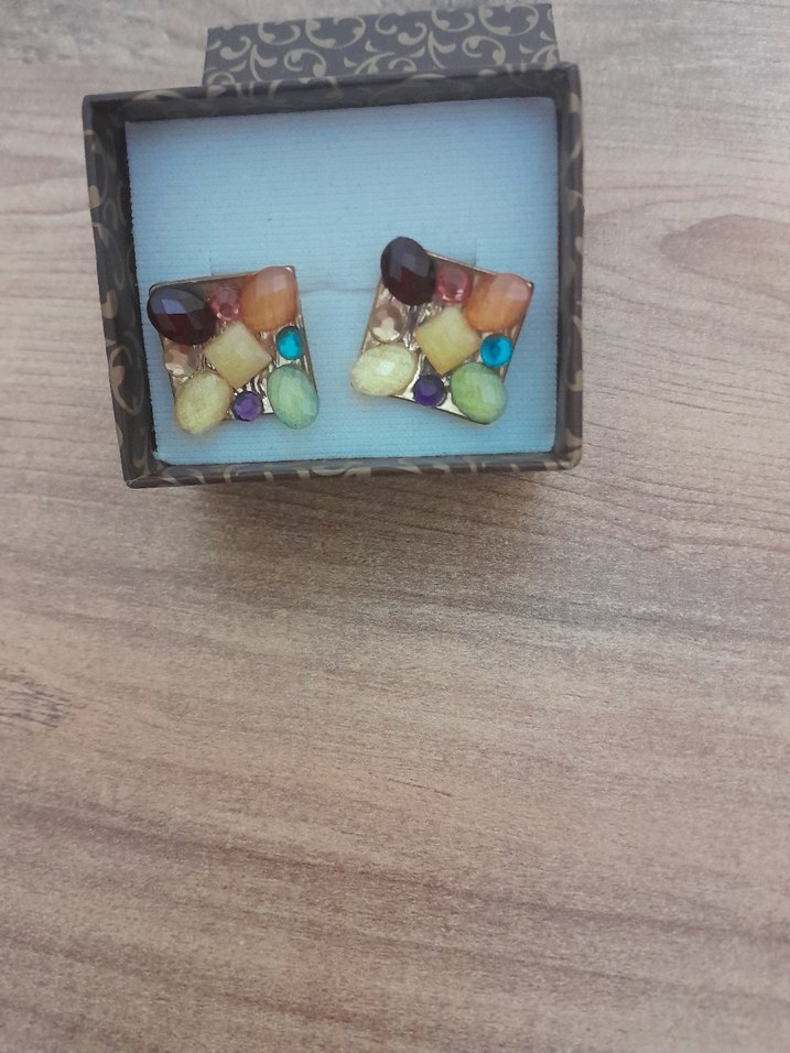 Renkli Mini Boncuklu Bohem Küpe - Görsel 2